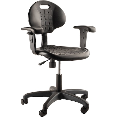 National Public Seating Office Chair, 37 in H, Black 6716HB-A